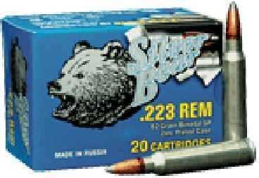 7.62X39mm 500 Rounds Ammunition Bear 123 Grain Hollow Point